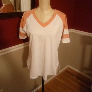 High Low Red Baseball tee